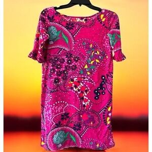 Lilly Pulitzer Women's Size XS 3/4 Sleeve Shift Dress Multicolor Paisley Vibrant